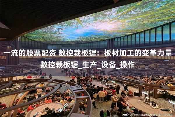 一流的股票配资 数控裁板锯：板材加工的变革力量数控裁板锯_生产_设备_操作