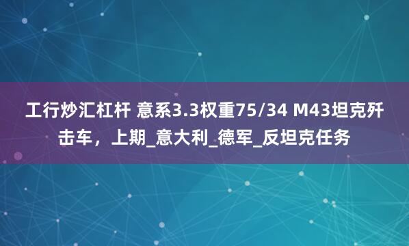 工行炒汇杠杆 意系3.3权重75/34 M43坦克歼击车，上期_意大利_德军_反坦克任务