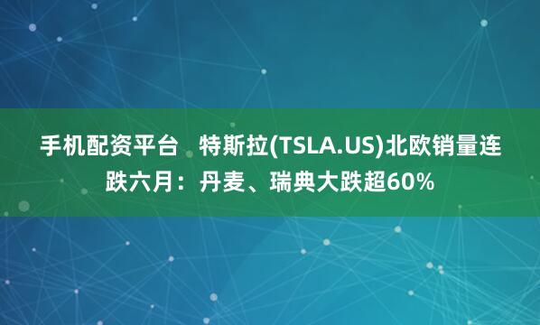 手机配资平台   特斯拉(TSLA.US)北欧销量连跌六月：丹麦、瑞典大跌超60%